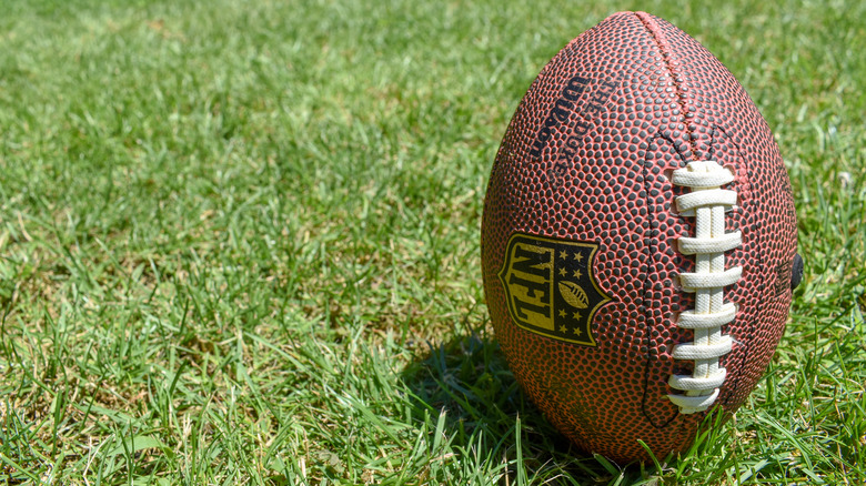 Football in grass