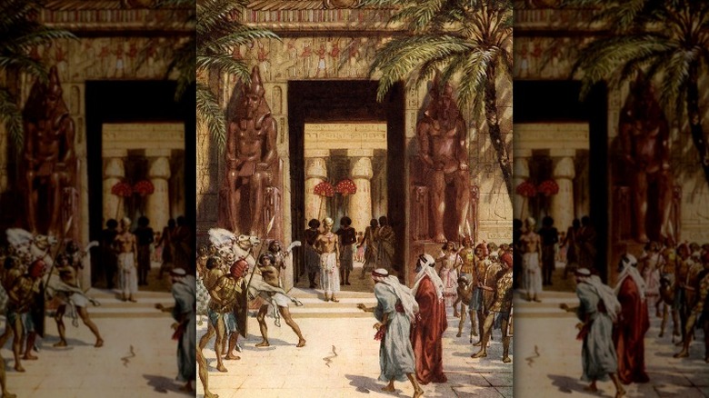 Moses and Aaron appear before pharaoh