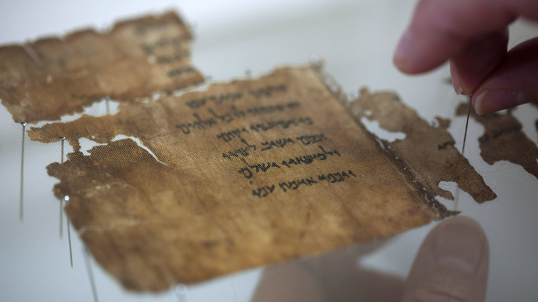 Researcher examines Dead Sea Scrolls