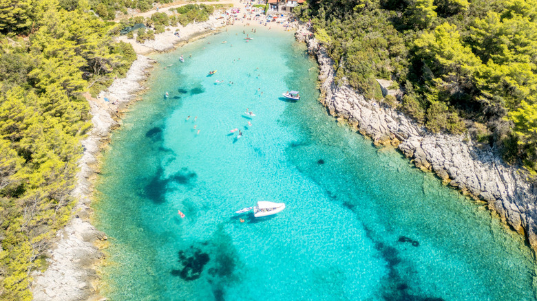 The Adriatic Sea surrounding the island of Korcula, Croatia where the ancient settlement was discovered