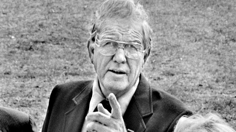 Bill France Sr. talks and points