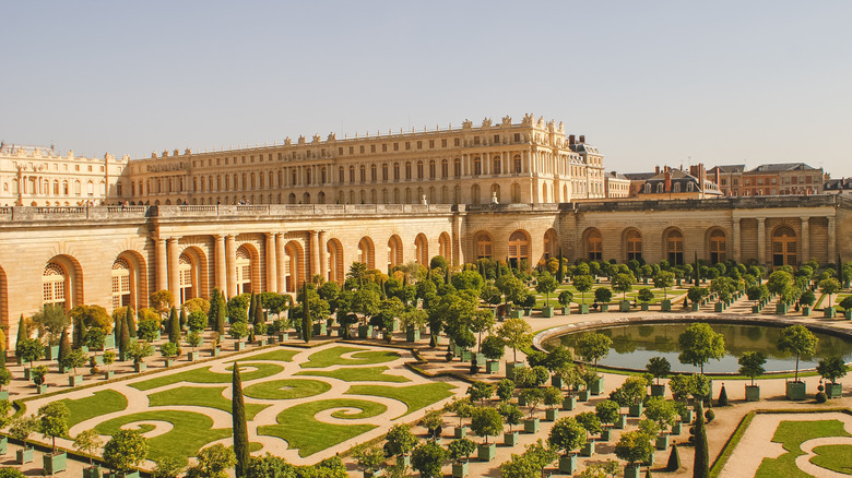 A photograph of the Palace of Versailles