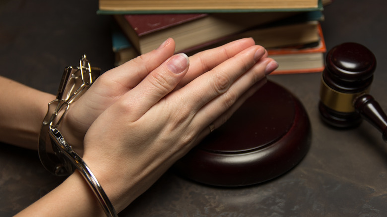 woman in handcuffs