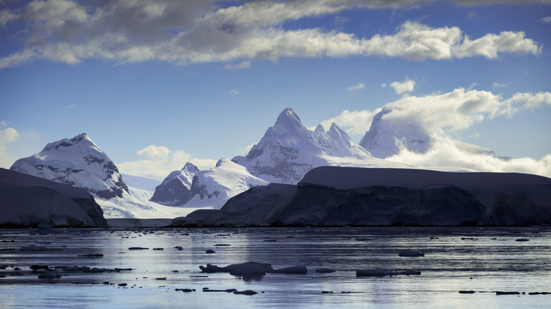 Mountainous landscape in Antarctica