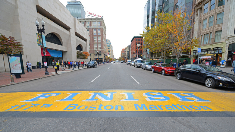 Boston marathon finish line