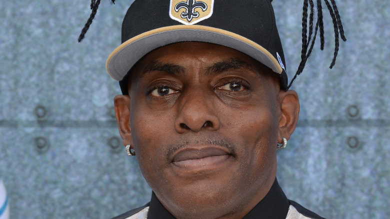 coolio in Saints hat