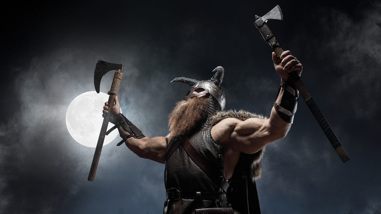 viking holding an ax