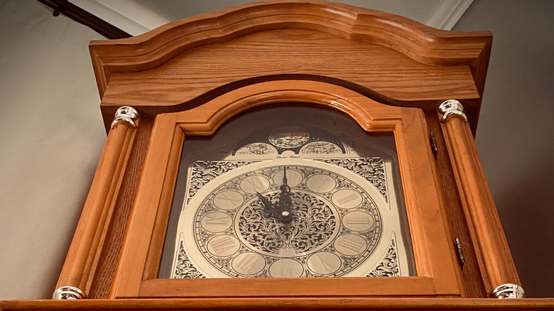 Grandfather clock face