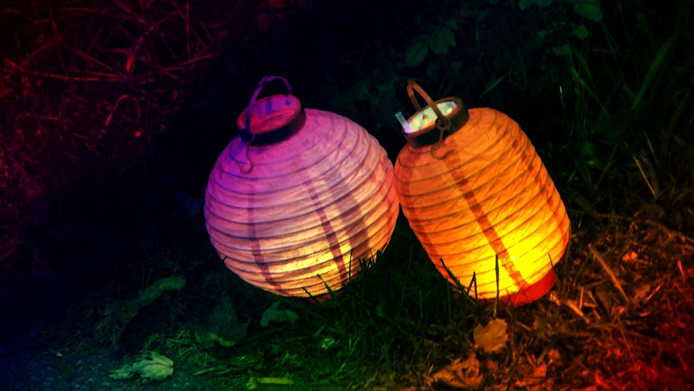 Paper lanterns used as part of the Chinese moon festival celebrated in Ottawa, Canada. September 2010.