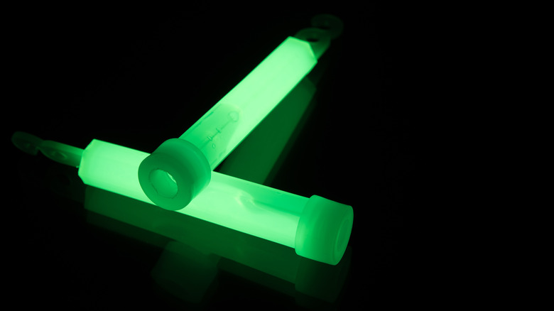green glowsticks on a surface