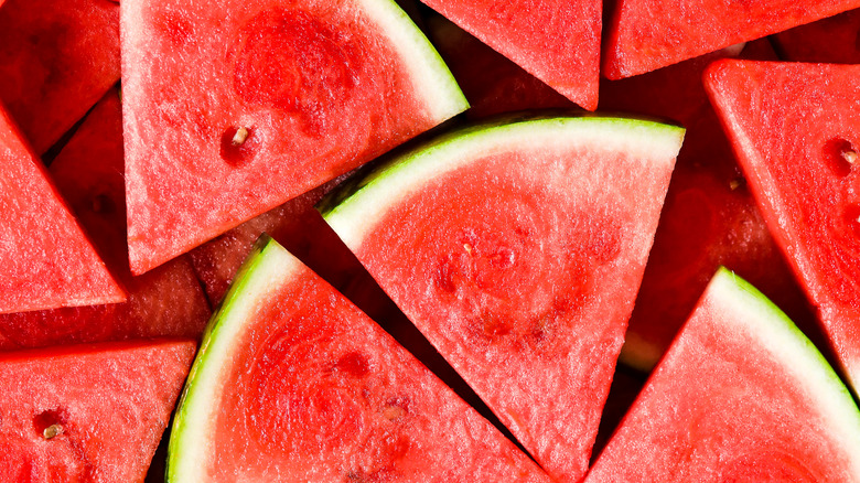 Slices of seedless watermelons 