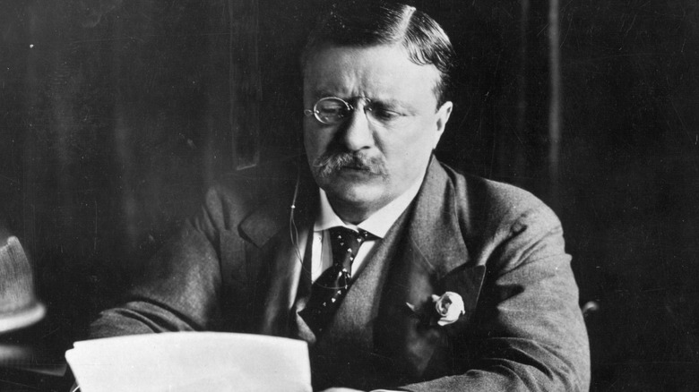 theodore roosevelt at desk