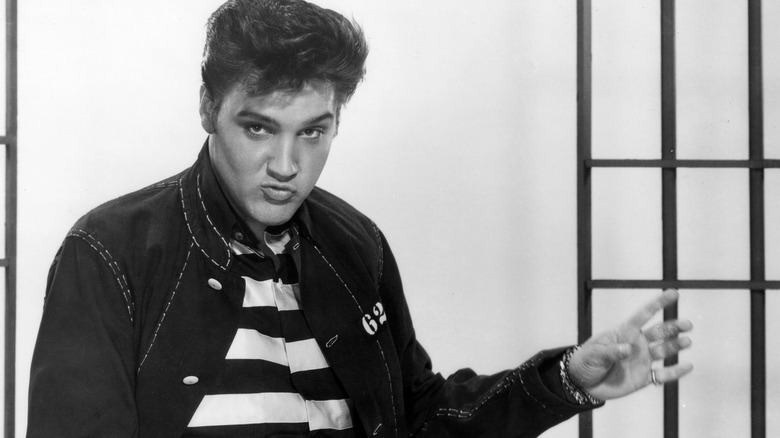 Elvis dancing in "Jailhouse Rock"