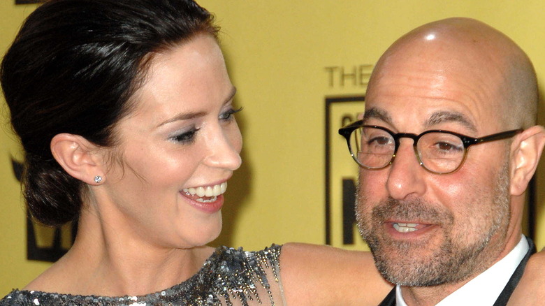 Emily Blunt and Stanley Tucci 