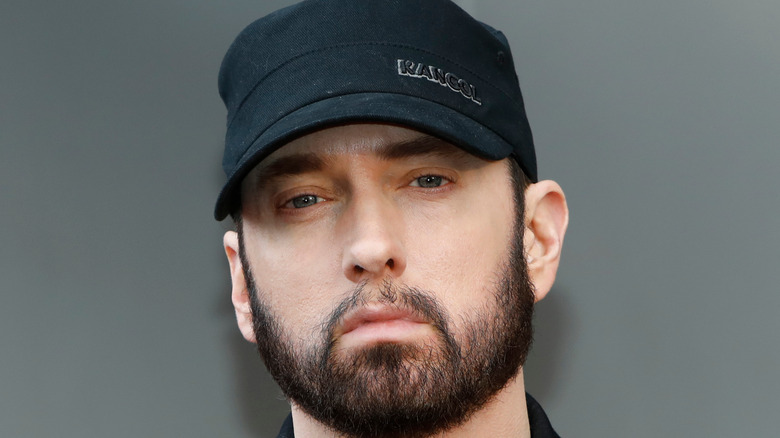 Eminem in black hat