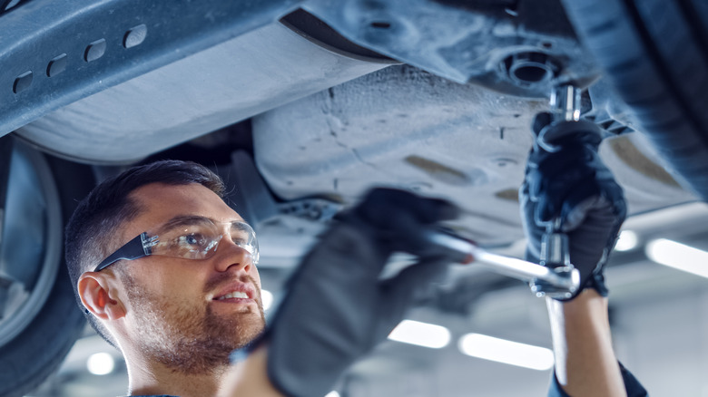 Mechanic working