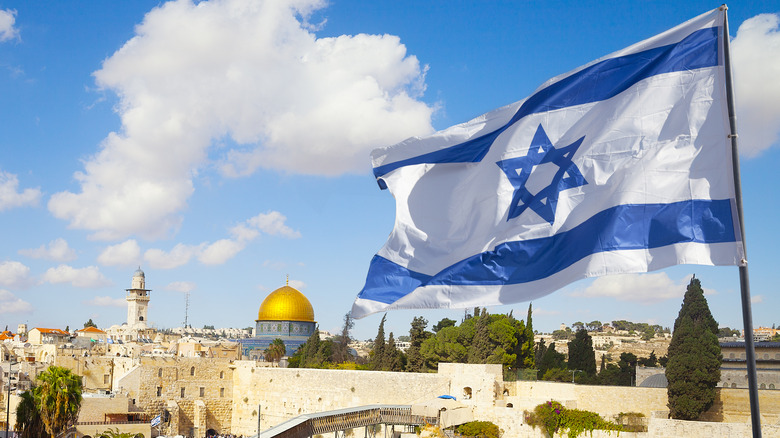 Israeli flag flies over Jerusalem