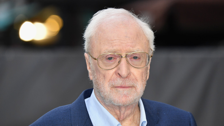 Michael Caine staring ahead