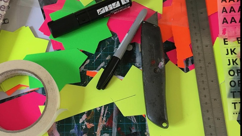 Jamie Reid's art supplies