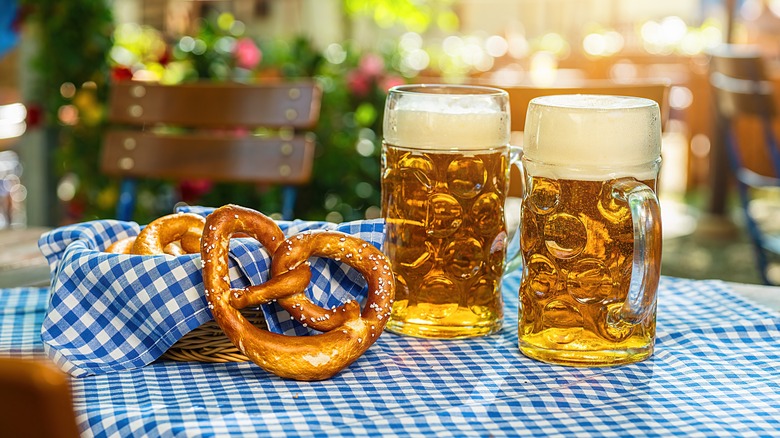 Beer and pretzels