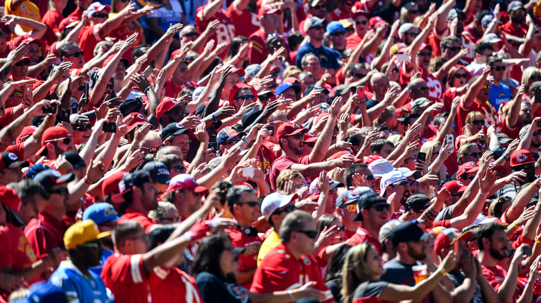 Chiefs fans tomahawk chop