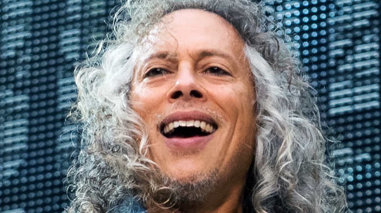 Kirk Hammett smiling