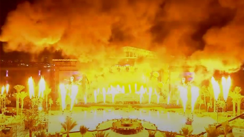 Pyrotechnics at KISS' Dubai 2020 concert