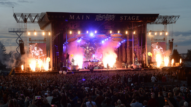 KISS concert with pyrotechnics