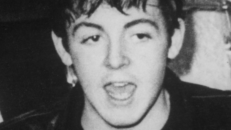 Paul McCartney mouth open