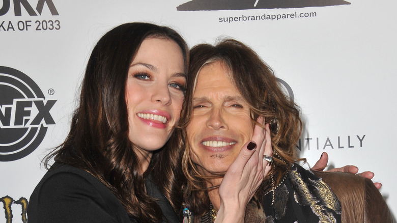 Steven Tyler and Liv Tyler smiling