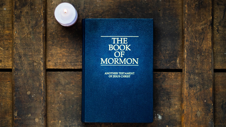 the book of mormon on a table
