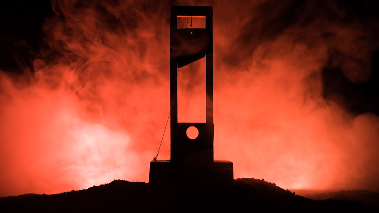 A guillotine awaits