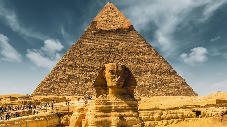 The Sphinx and pyramids