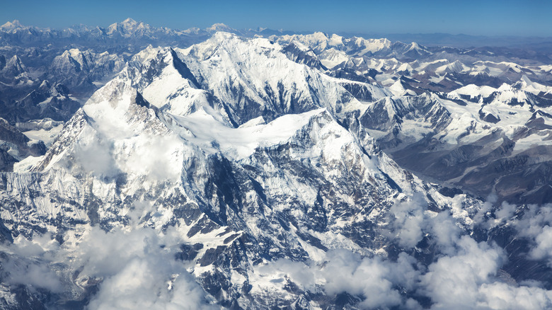Mt. Everest and surrounding landscape