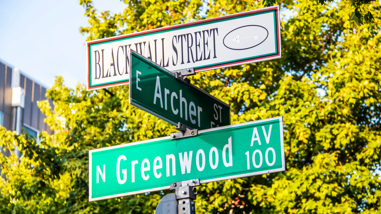 Sign in Tulsa Greenwood district