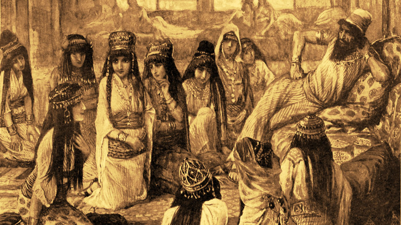 Illustration of ancient court women