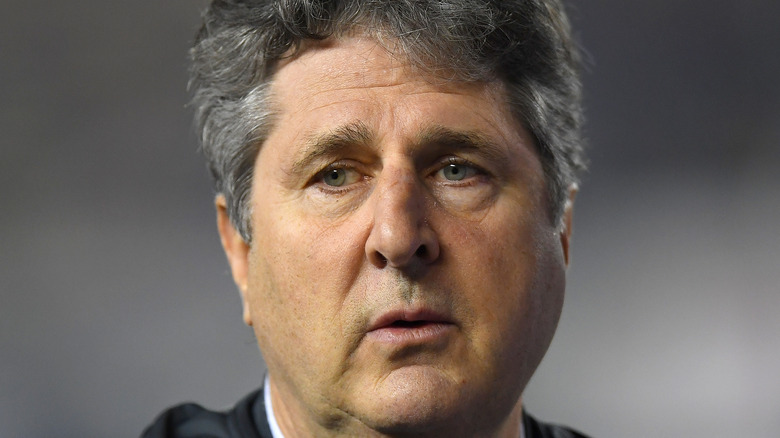 Mike Leach staring ahead