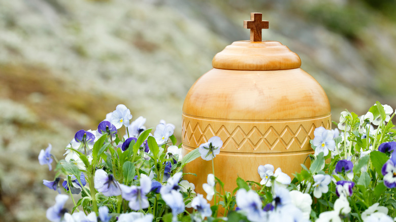 urn with flowers