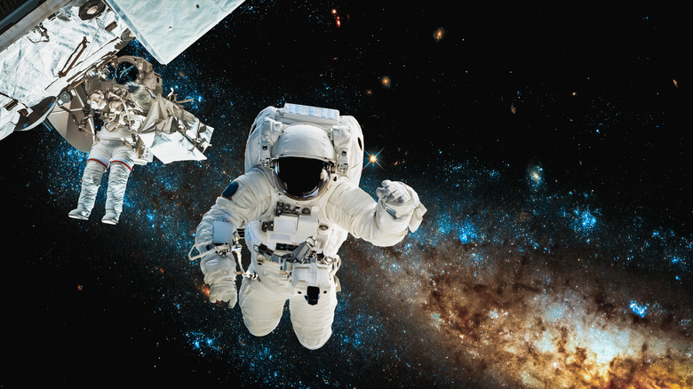 astronauts spacewalking