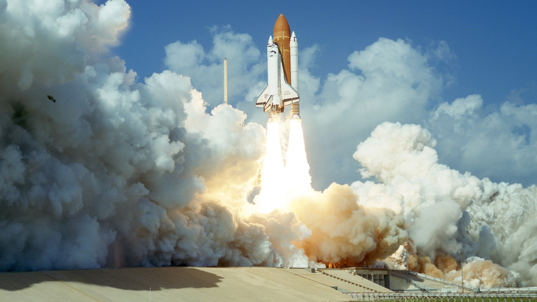 Challenger shuttle launching