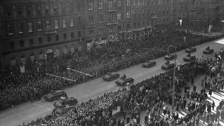 Nazi Germany tank procession