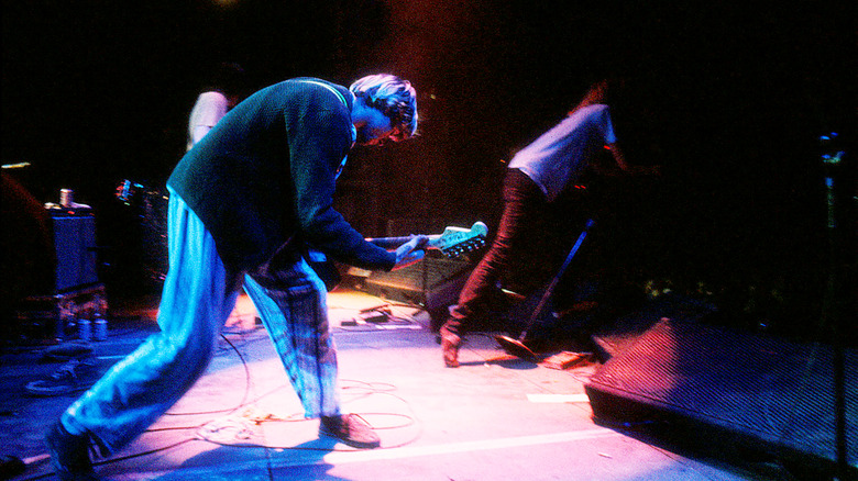 Kurt Cobain rocks out on his guitar