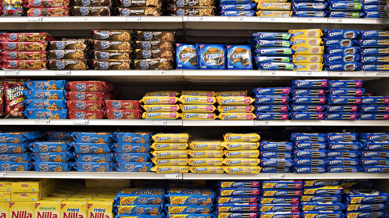 Cookie packages in a store aisle