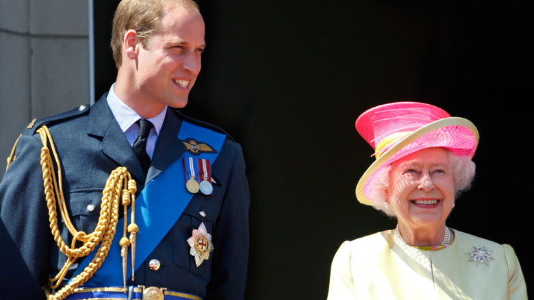 Prince William and Queen Elizabeth