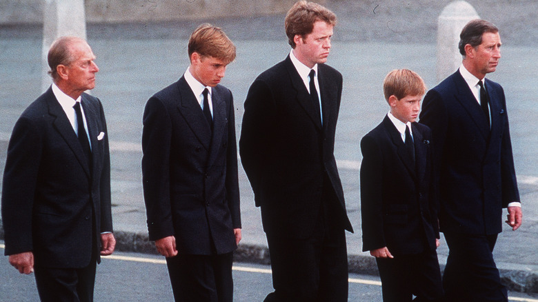 The royal family walk together