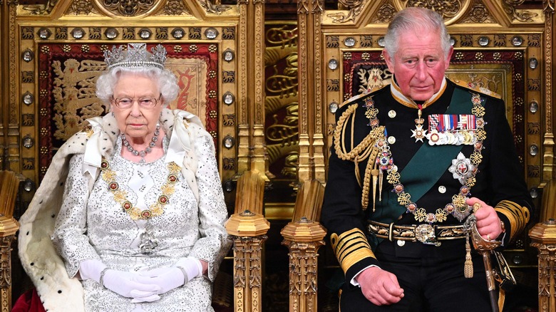 Queen Elizabeth and Prince Charles, 2019