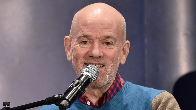 Michael Stipe speaking on mic