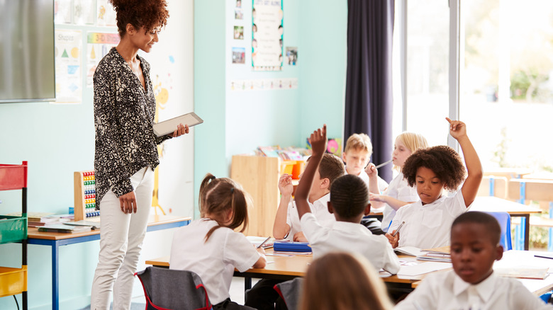 teacher in classroom 