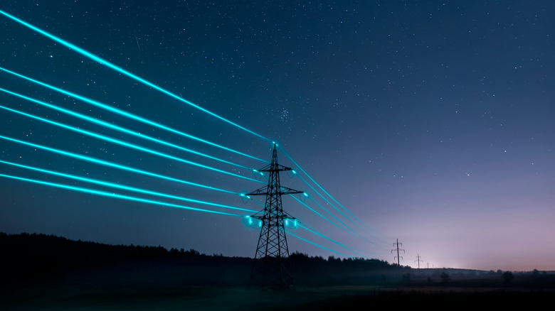 Electricity lines and towers