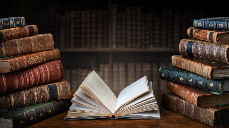 stacks of books